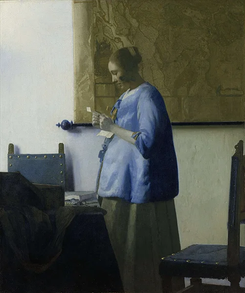 Johannes Vermeer - La femme en bleu lisant une lettre